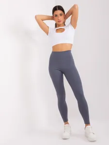 Graphite basic sports leggings made of cotton