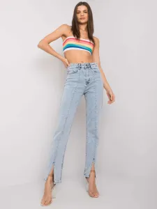 Light blue jeans with Sharell slit