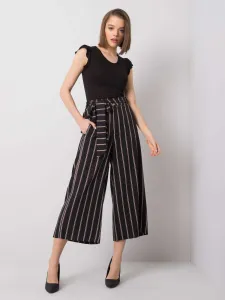 RUE PARIS Black striped trousers