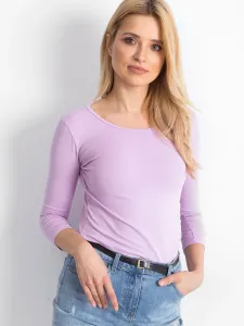 Basic blouse in light purple cotton