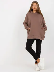Basic brown sweatshirt with pockets #7236454