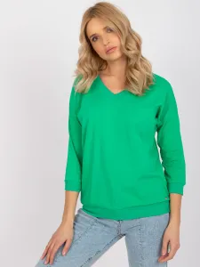 Basic dark green blouse Oliwia