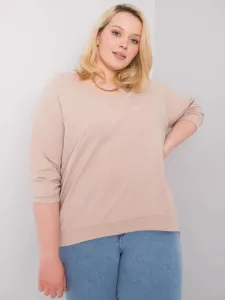 Beige Oversize Cotton Sweatshirt
