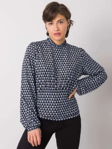 Black and blue blouse with patterns Abrian RUE PARIS #4754600