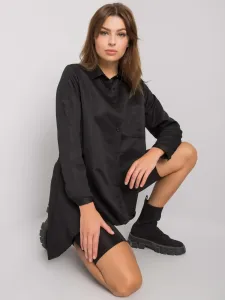 Black asymmetrical women's shirt #4858887