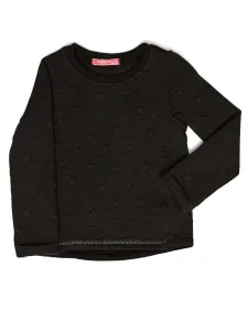 Black girls' sweatshirt with raised stars #5026238