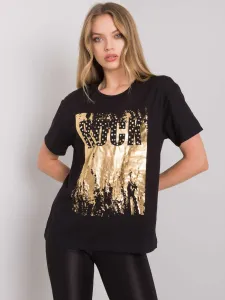 Dámske tričko Fashionhunters Golden #5109847