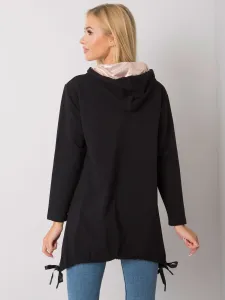 Black zippered sweatshirt with pockets