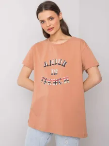 Camel women's T-shirt with inscription