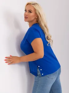 Cobalt blue blouse of larger size