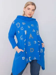 Dark blue sweatshirt with oversized print