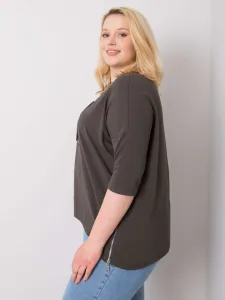 Dark khaki blouse with Millie patches