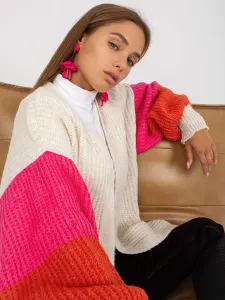 Ecru overszie cardigan with the addition of OH BELLA wool