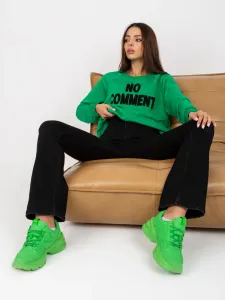 Green cotton sweatshirt RUE PARIS without hood