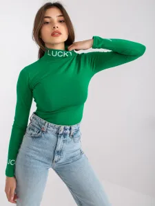 Green fitted blouse with Yarina lettering