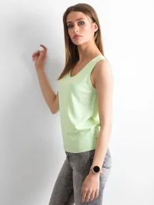 Green top with V-neck