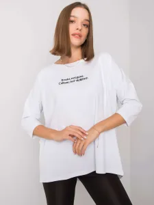 Lady's white blouse with inscription #4767956