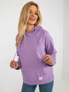 Light Purple Cotton Kangaroo Sweatshirt
