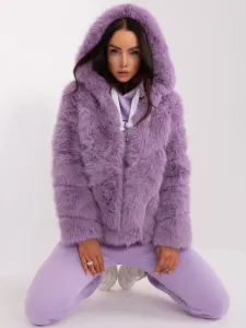 Light purple transitional fur jacket