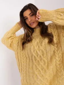 Light yellow cable knit sweater