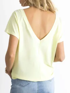 Light yellow T-shirt with back neckline #4747454