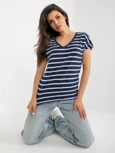 Navy and white striped T-shirt by BASIC FEEL GOOD