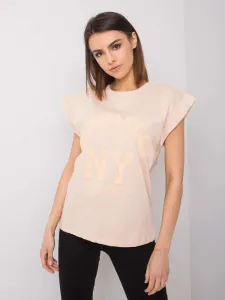 Peach T-shirt with print Ciara RUE PARIS #4785857