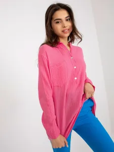Pink women's cotton shirt OCH BELLA #7363416
