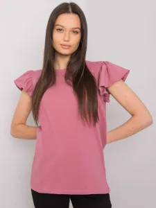 Powder pink women's cotton blouse