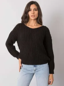 RUE PARIS Black women's knitted sweater