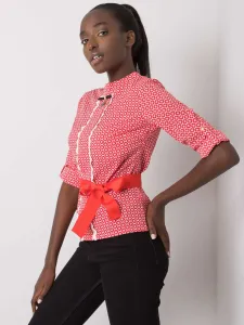 White and red blouse with Tiana pattern #7782303