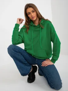 Women's dark green kangaroo hoodie