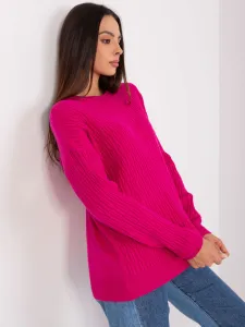 Women's Fuchsia Classic Viscose Sweater