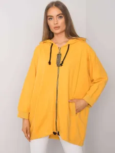 Women's hoodie made of mustard cotton #4764579