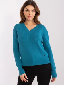 Women's Navy Classic Neckline Sweater