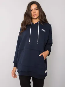 Women's Navy Kangaroo Sweatshirt