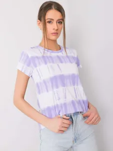 Women's T-shirt purple and white colors