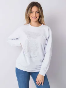 Women's white sweatshirt with application
