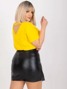 Yellow casual blouse large size Dina