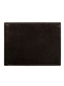 Leather horizontal wallet for brown man