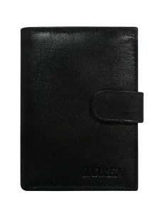 Men's black genuine leather wallet