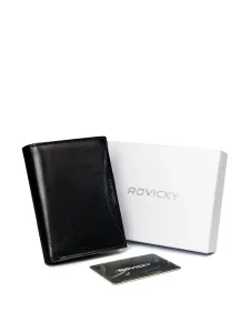 Bohato vybavená pánska peňaženka z prírodnej RFID lícovej kože - Rovicky #4654944
