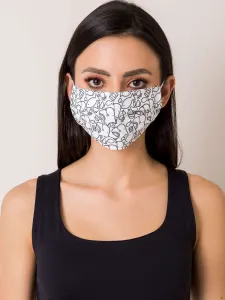 Black and white protective mask with print #4793489