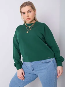 Dark green, plain oversize sweatshirt