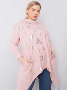 Dusty pink sweatshirt with plus size print