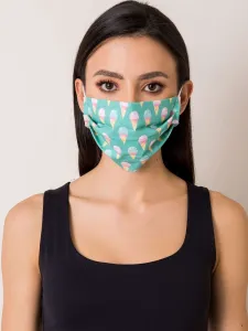 Green protective mask with print