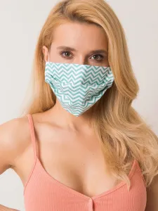 White and green reusable mask #4753653