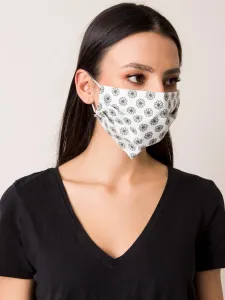 White patterned protective mask