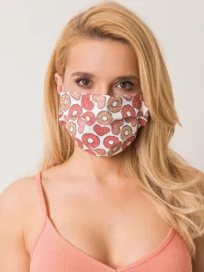 White protective mask with color print