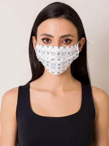 White reusable mask with dog print